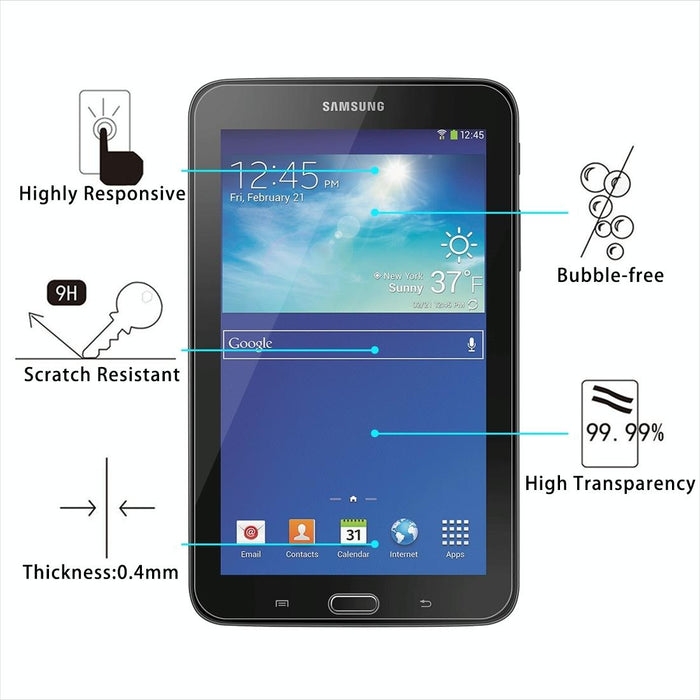 100 Pcs 0.4Mm 9H+ Surface Hardness 2.5D Explosion-Proof Tempered Glass Film For Samsung Galaxy Tab 3 Lite T110 / T111 / T113