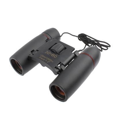 Mini Folded Field 7.2 Degree 126M / 1000M 30 X 60Mm Red Multi-Coated Day Vision Outdoor Telescope Binoculars Black