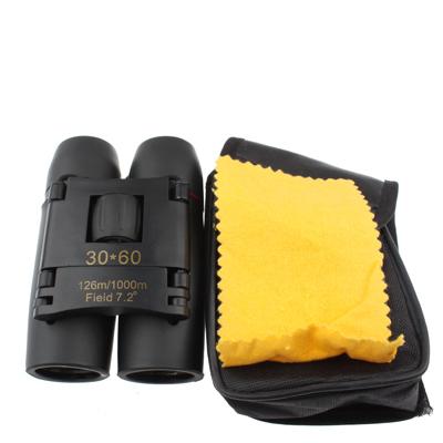 Mini Folded Field 7.2 Degree 126M / 1000M 30 X 60Mm Red Multi-Coated Day Vision Outdoor Telescope Binoculars Black