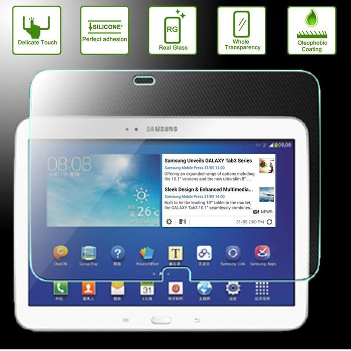 0.4Mm 9H+ Surface Hardness 2.5D Explosion-Proof Tempered Glass Film For Samsung Galaxy Tab 3 10.1 / P5200