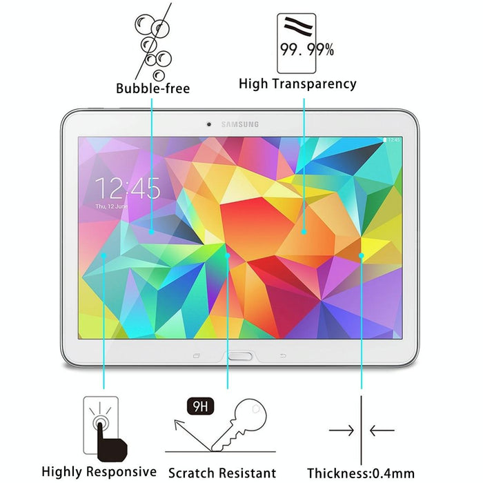 75 Pcs 0.4Mm 9H+ Surface Hardness 2.5D Explosion-Proof Tempered Glass Film For Samsung Galaxy Tab 4 10.1 / T530 / T531 / T535