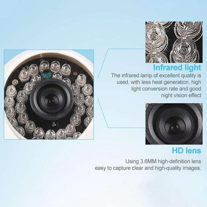 3.6Mm Lens Abs Material Colour Infrared Camera With 24 Led- Ir Distance 20M