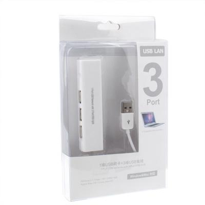Usb Network Adapter With 3-Port Hub & Rj45 Ethernet