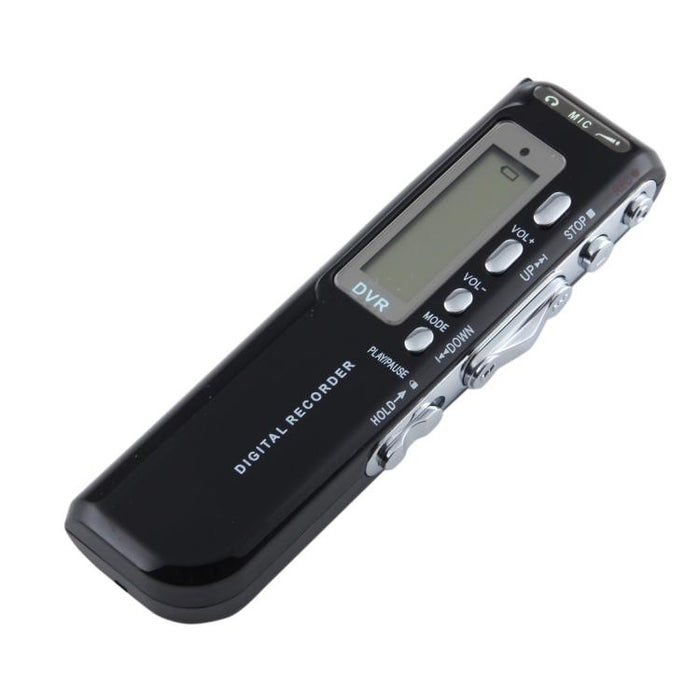 8Gb Digital Voice Recorder Dictaphone Mp3 Player Support Telephone Recording Vox Function Power Supply 2 X Aaa Battery Black Black