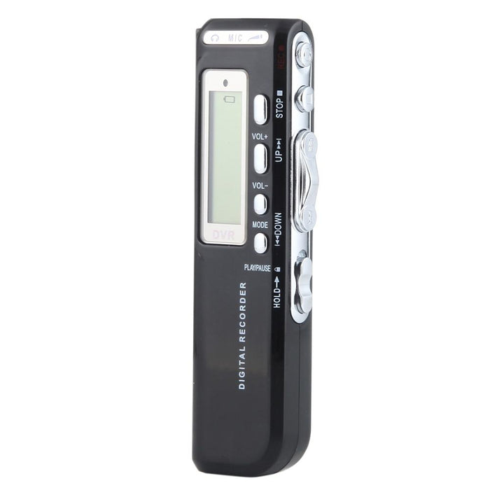 8Gb Digital Voice Recorder Dictaphone Mp3 Player Support Telephone Recording Vox Function Power Supply 2 X Aaa Battery Black Black