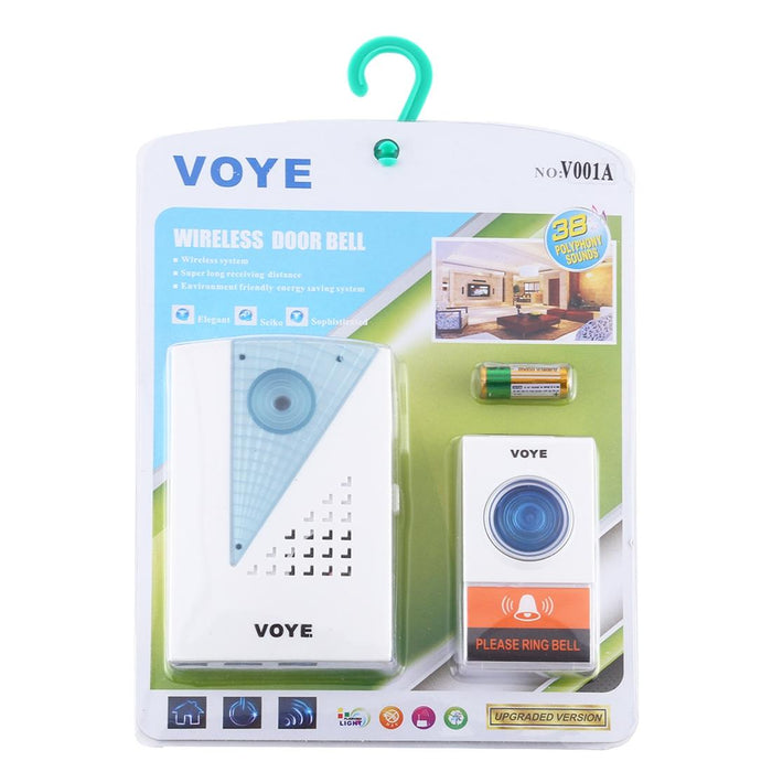 Home Music Remote Control Wireless Doorbell With 38 Polyphony Sounds