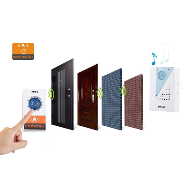 Home Music Remote Control Wireless Doorbell With 38 Polyphony Sounds