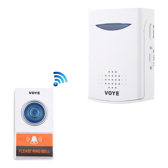 Home Music Remote Control Wireless Doorbell With 38 Polyphony Sounds White