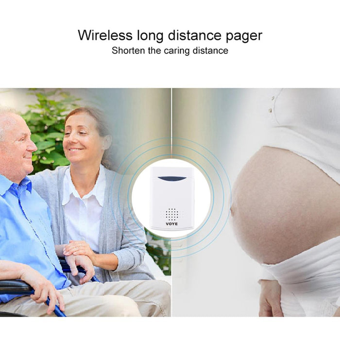 Home Music Remote Control Wireless Doorbell With 38 Polyphony Sounds White