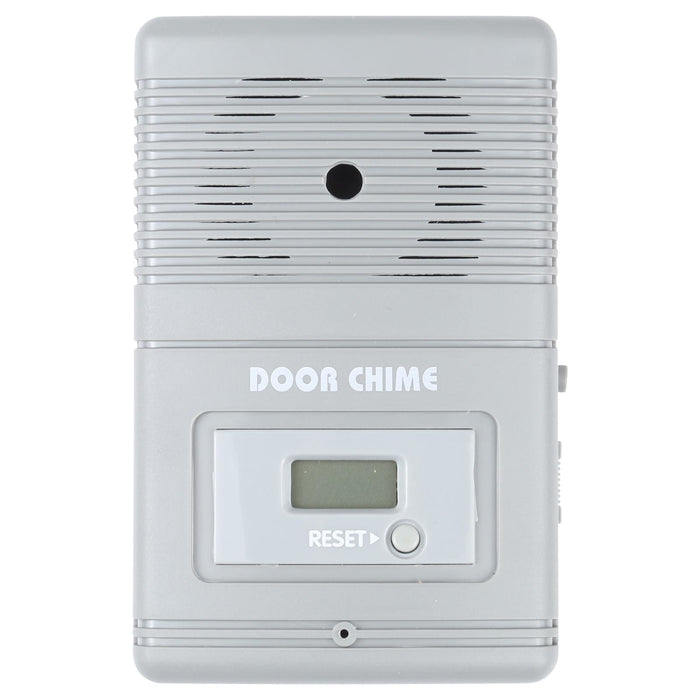 Light Sensitive And Motion Activated Visitor Door Chime With 0.7 Inch Lcd Counter Grey