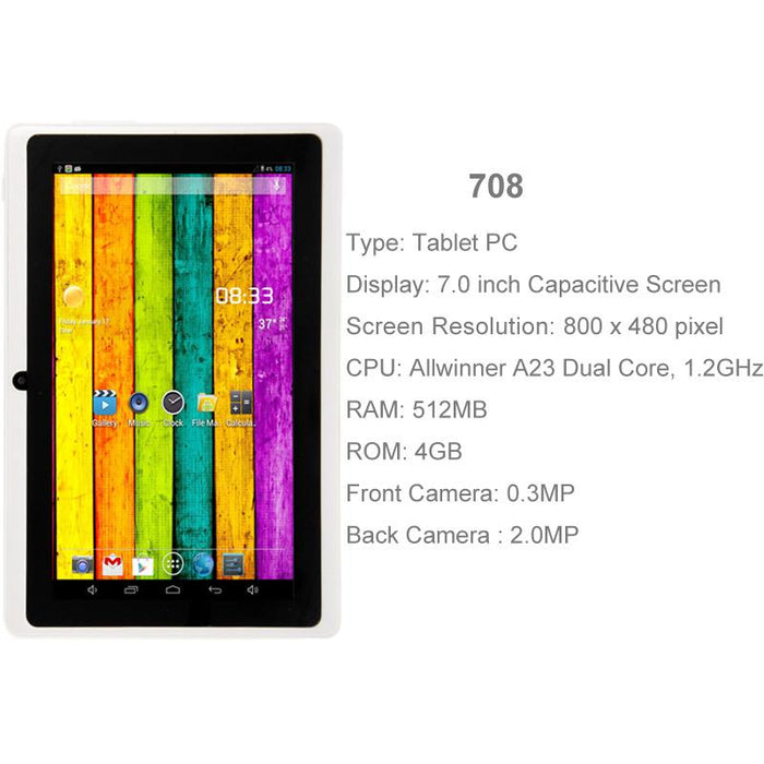 7 Inch Tablet Pc 512mb 4gb Android 4.2.2 Quad Core Tooth