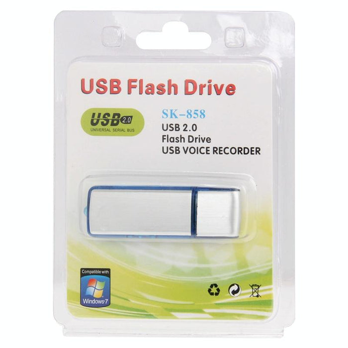 Usb Voice Recorder + 8Gb Usb Flash Disk Blue