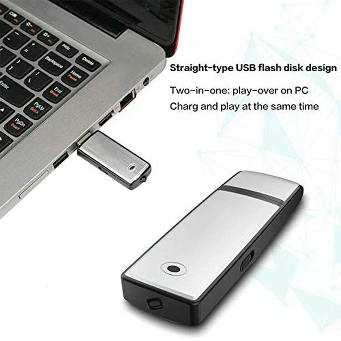 Usb Voice Recorder + 4Gb Usb Flash Disk Black