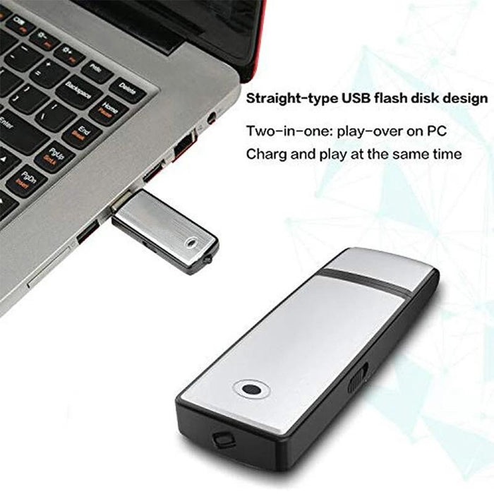 Usb Voice Recorder + 8Gb Usb Flash Disk Black