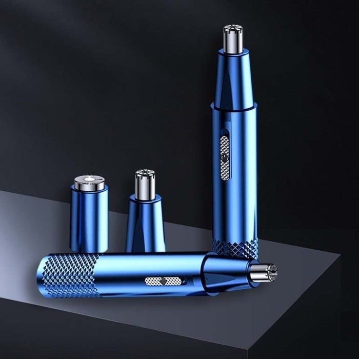 Black Blue And White Nose Hair Trimmer Metal Shaver Electric Shaver Hair Removal Products Trim Nose Hair Unisex