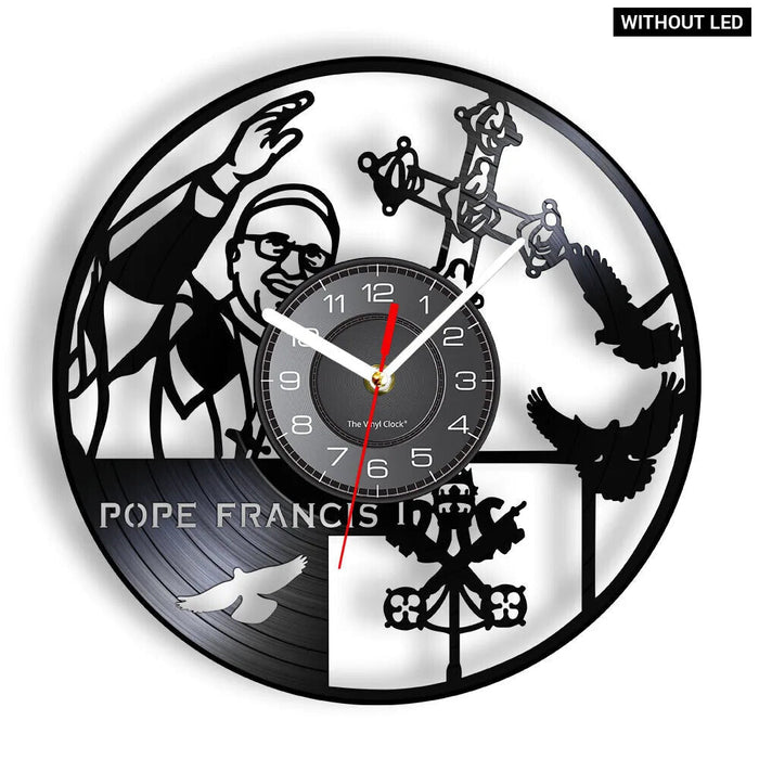 Pope Francis Vinyl Record Wall Clock