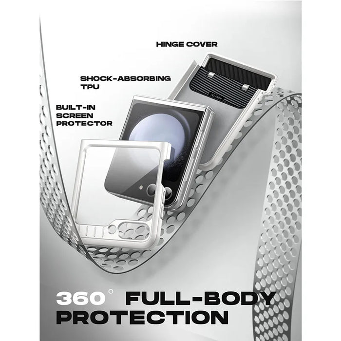 For Samsung Galaxy Z Flip 6/5 Journey Full-Body Shockproof Rugged Case With Built-In Screen Protector & Kickstand