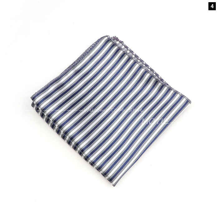 Purple Striped Handkerchief Mens Tuxedo Accessory