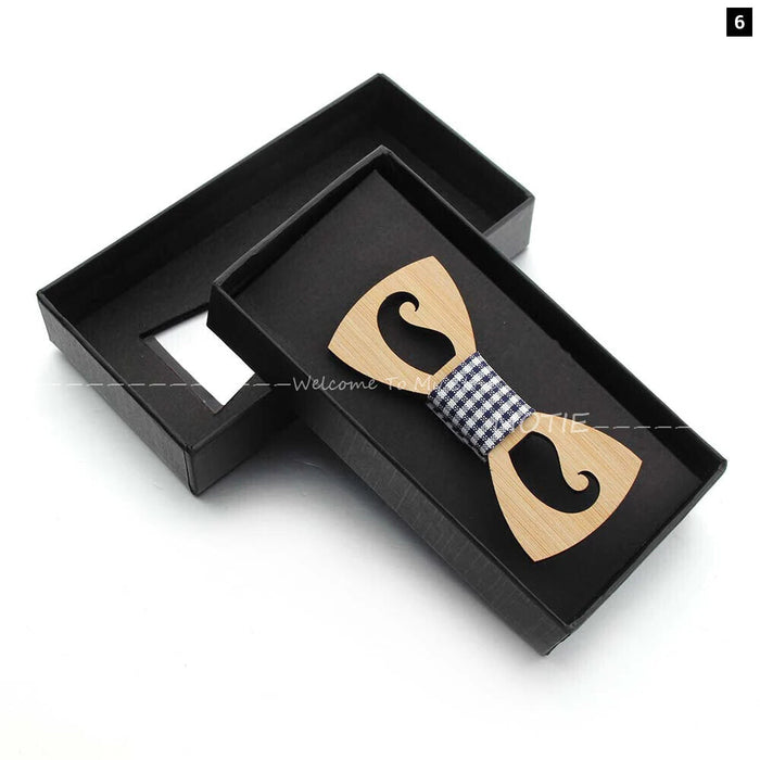 Wooden Hollow Out Bowtie For Parties Weddings And Gifts