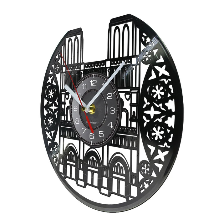 French Triumphal Arch Vinyl Record Clock