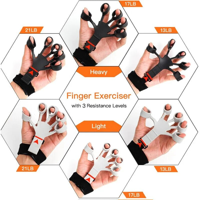 6 Resistant Levels Physical Tools Hand Strengthener Finger