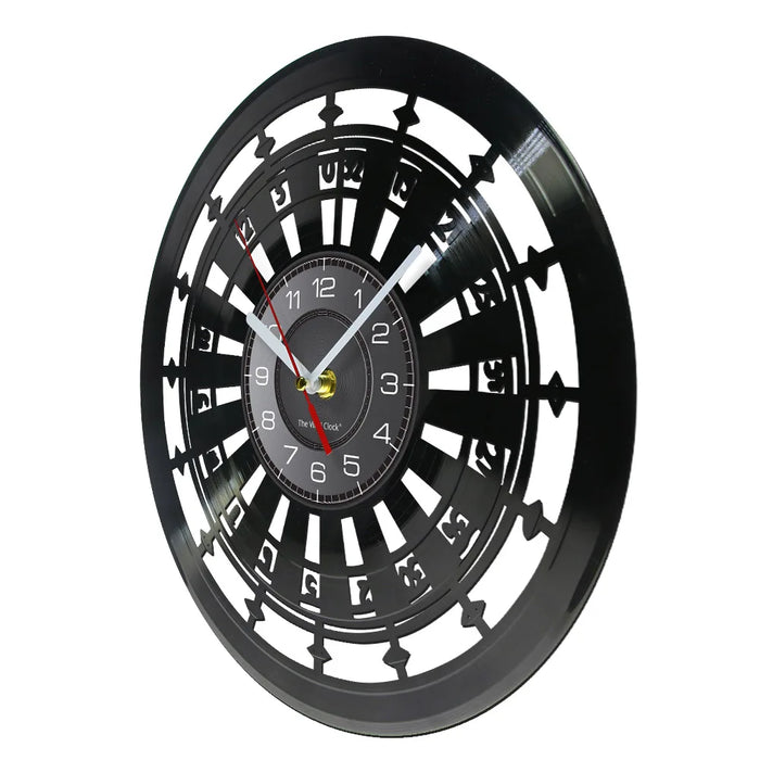 Vinyl Record Casino Wall Clock