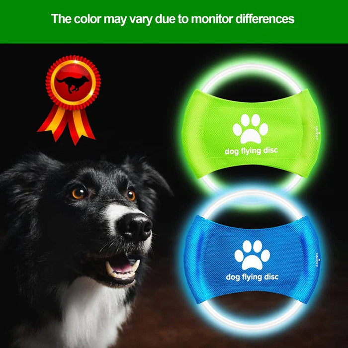 Glow In The Dark Dog Flying Disc Durable Rechargeable And Safe