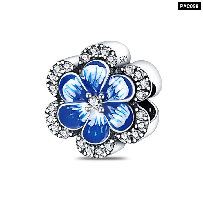 Spring Series Charms Beads 925 Silver Flower Birds Butterfly Pendent Fit Original Pandora Bracelet Jewelry