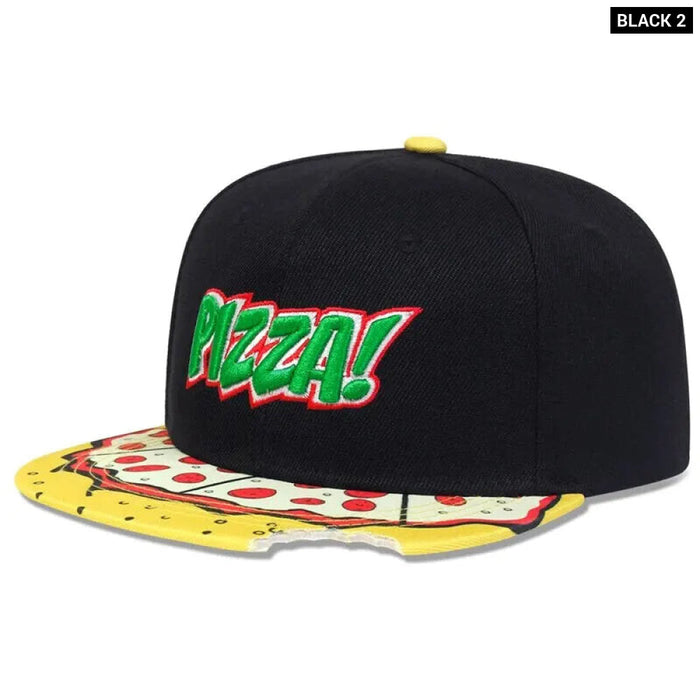 Adjustable Pizza Embroidered Baseball Cap / Hat