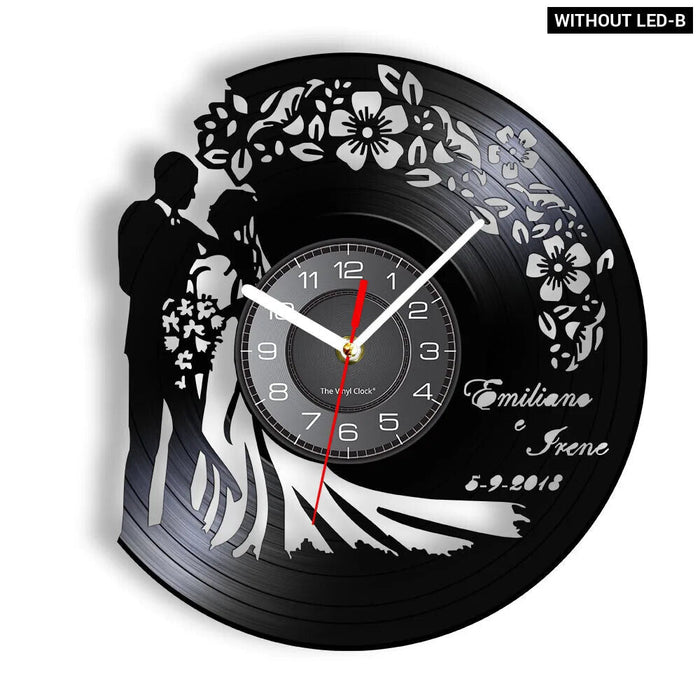 Custom Vinyl Record Wedding Clock