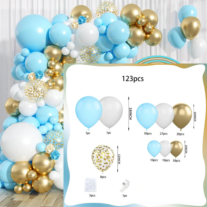 Hot Pink Green Orange Lime Green Blue Yellow Latex Rainbow Balloon Kit Suitable For Hawaii Birthday Pool Party Decoration