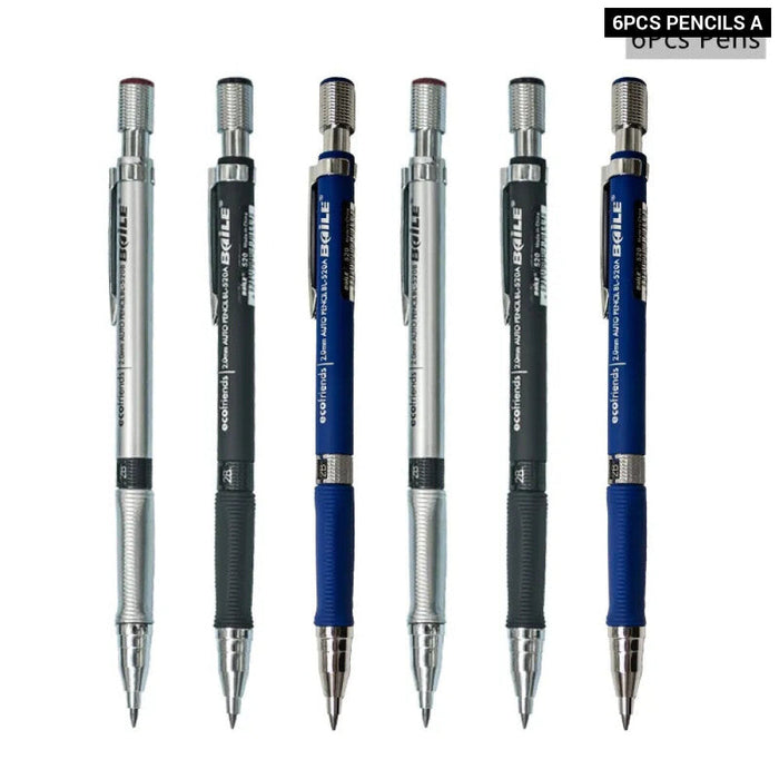 2.0Mm Mechanical Pencil Set With 2B Lead Refill For Writing Sketching And Drawing