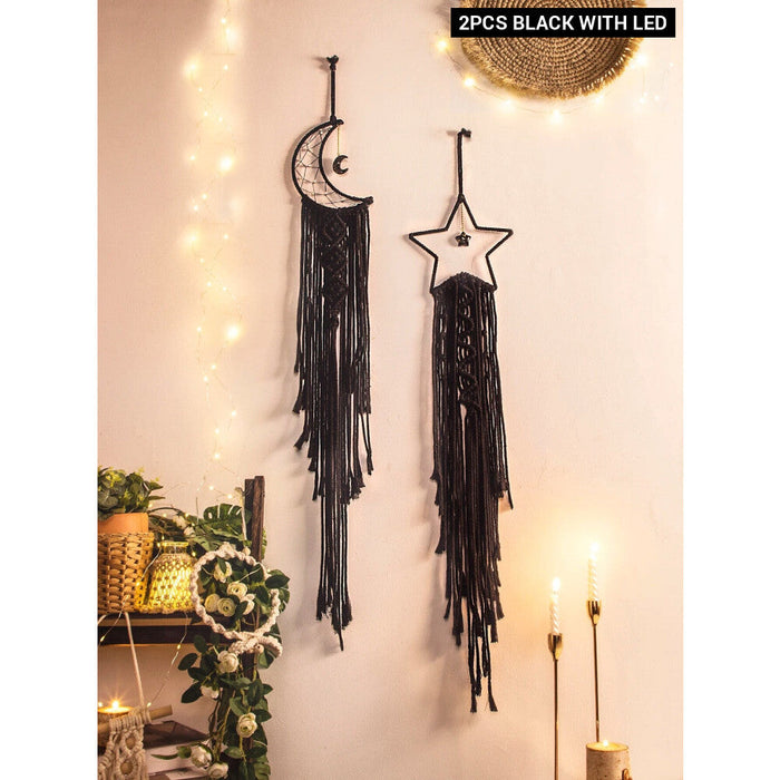 Boho Macrame Dream Catcher Set