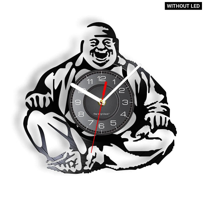 Feng Shui Buddha Vinyl Record Wall Clock