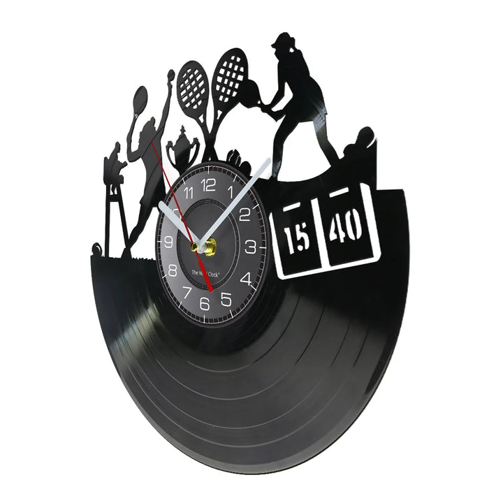 Silent Tennis Vinyl Record Wall Clock