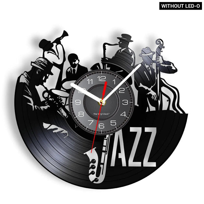 Silent Saxophone Vinyl Record Wall Clock