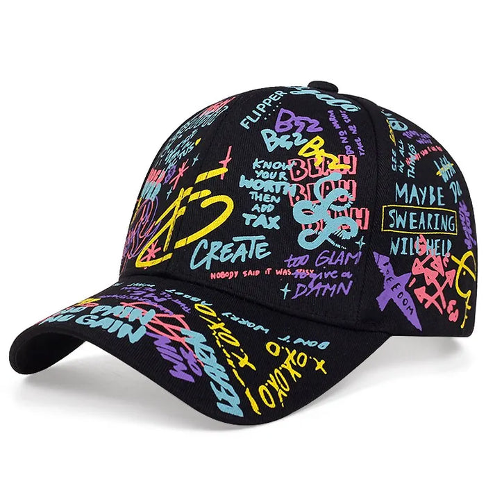 Spring / Autumn Graffiti Print Snapback Cap / Hat