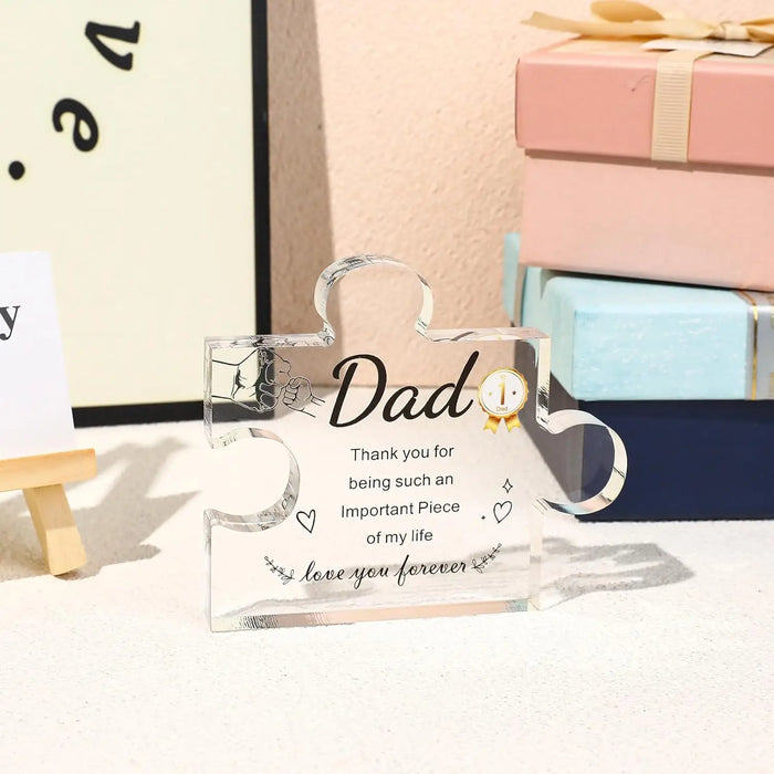 Decorative Acrylic Puzzle Perfect Gift For Dad And Daughter