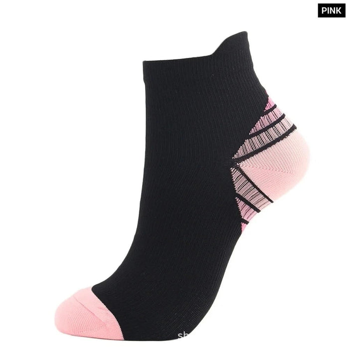1 Pair Low Cut Ankle Compression Running Socks With Arch For Men & Women