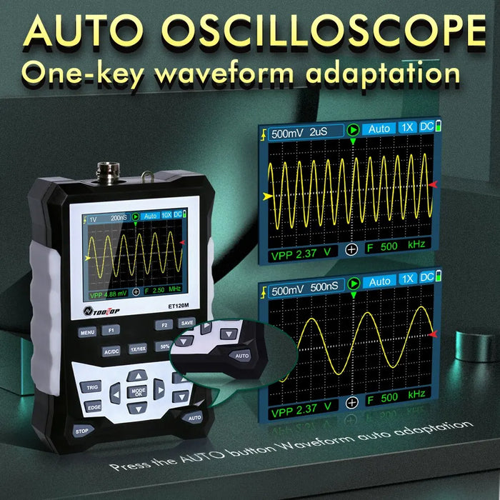 Tooltop Et120M 120Mhz Handheld Oscilloscope