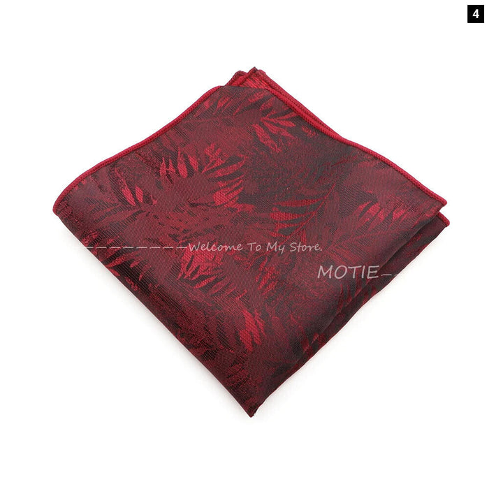 Mens Plant Pattern Handkerchiefs For Weddings And Daily Wear