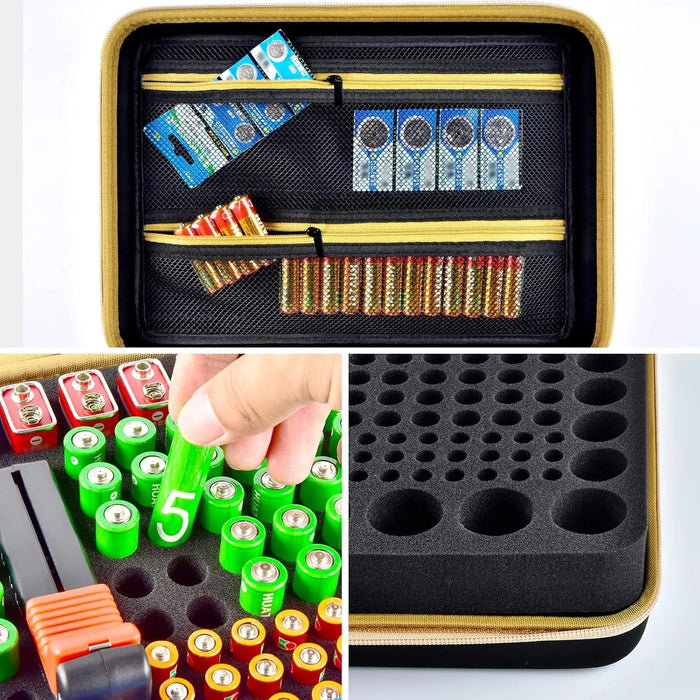 Battery Storage Case Tester Holds 162 Batteries