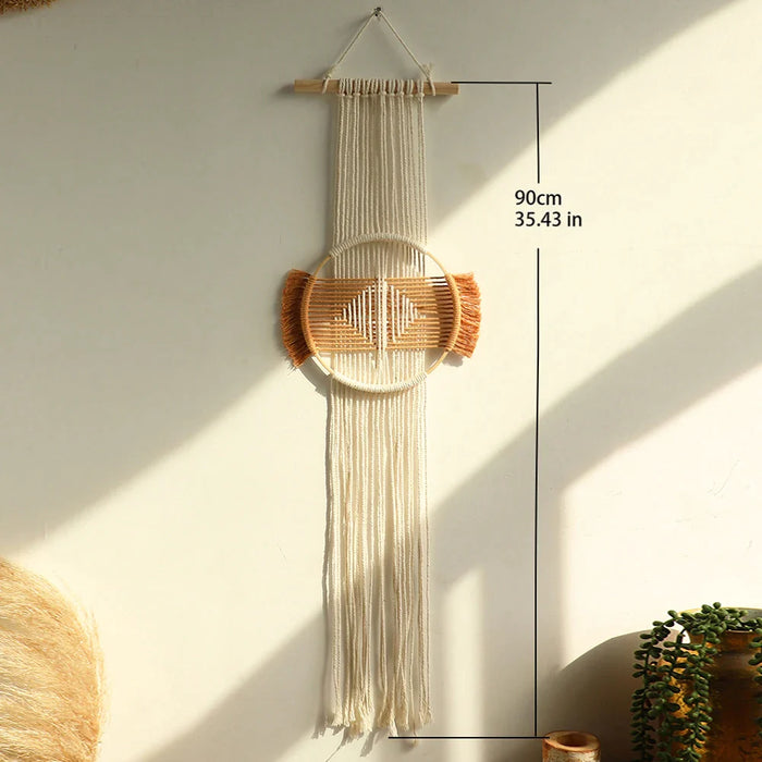 Handmade Brown Macrame Wall Hanging For Home Decor