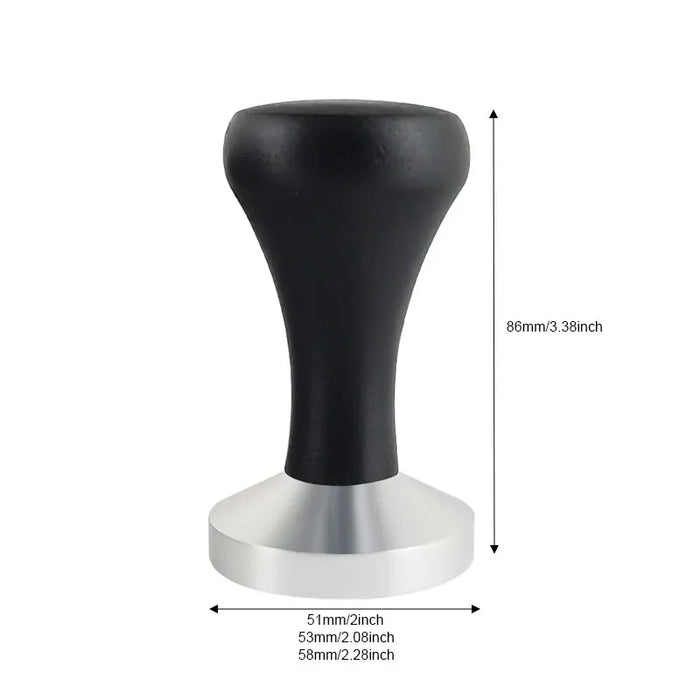 51 53 58mm Espresso Tamper with Black Wood Handle