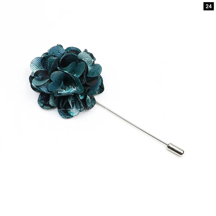 Handmade Romantic Flower Brooch Mens Wedding Suit Accessory