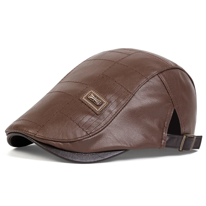 Retro Leather Sboy Cap / Hat For Men