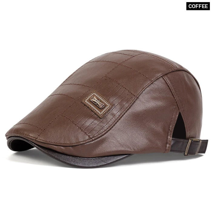 Retro Leather Sboy Cap / Hat For Men