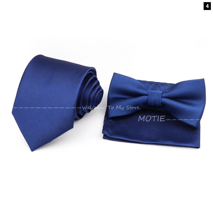 Classic Striped Tie Set For Business And Weddings