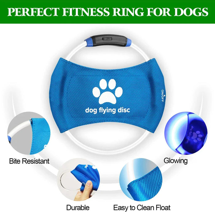 Glow In The Dark Dog Flying Disc Durable Rechargeable And Safe