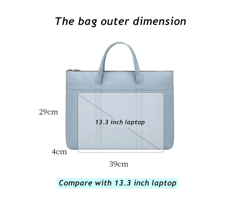 For Macbook Air Pro Notebook Unisex 13.3,14 Inch Document Storage Bag Hand & Laptop Bag